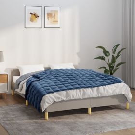 Weighted Blanket Blue Polyester, Glass beads 54.3 x 78.7 in
