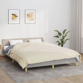 Weighted Blanket Light cream 100% brushed polyester microfibre King